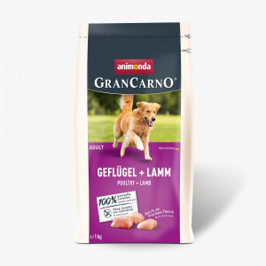 ANIMONDA Gran Carno Adult Drób z jagnięciną - sucha karma dla psa - 1kg + GRATIS