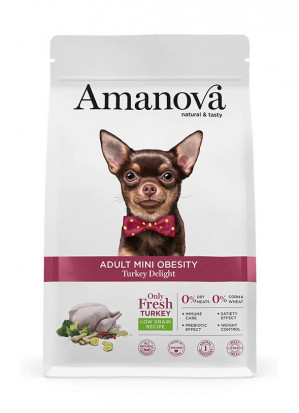 AMANOVA Adult Mini Obesity Turkey Delight - sucha karma dla psa - 2 kg