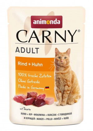 Animonda Carny Adult Pouch Beef + Chicken - mokra karma dla kota - 85 g