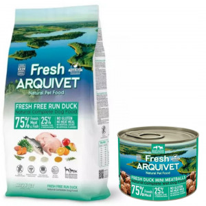 ARQUIVET Fresh Kaczka z rybą oceaniczną - półwilgotna karma dla psa - 2,5 kg + GRATIS!