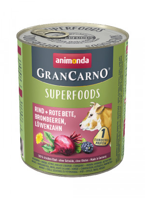 ANIMONDA GranCarno Superfoods wołowina burak - mokra karma dla psa - 800 g