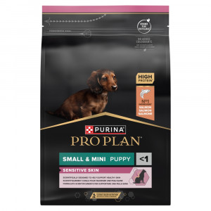 PURINA Pro Plan Sensitive Skin Small & Mini Puppy Łosoś - sucha karma dla psa - 3kg