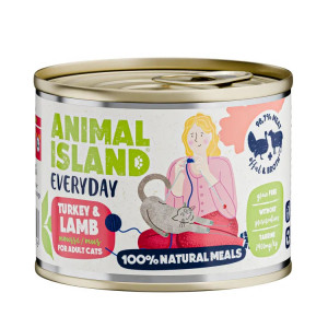 ANIMAL ISLAND Everyday Indyk i jagnięcina - mokra karma dla kota - 200g