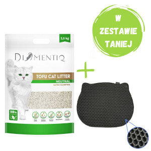 DIAMENTIQ Tofu Neutral Ultra clumping - żwirek roślinny - 2,5kg + GRATIS!