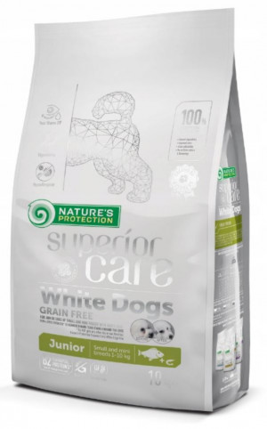 NATURE'S PROTECTION Superior Care White Dogs Grain Free Junior Small Białoryba - sucha karma dla psa - 10kg