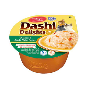 INABA Dashi Delights Kurczak z płatkami bonito w bulionie - przysmak dla kota - 70g