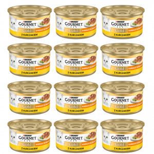GOURMET GOLD kot Sauce Delights Kurczak 12x85gGourmet Gold Sauce Delights - mokra karma dla kota z kurczakiem - 12x85 g