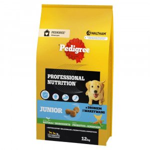 PEDIGREE Professional Nutrition Junior z Drobiem i warzywami, średnie i duże Rasy - sucha karma dla psa - 12 kg