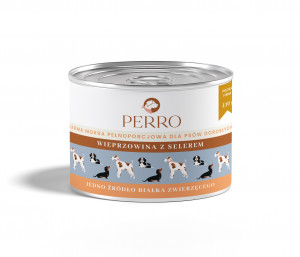 PERRO Wieprzowina z selerem - mokra karma dla psa - 410g