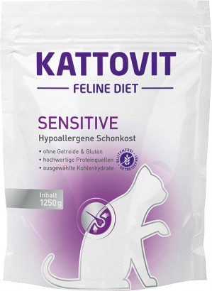 Kattovit Sensitive Adult Drób, Łosoś - sucha karma dla kota - 1,25 kg