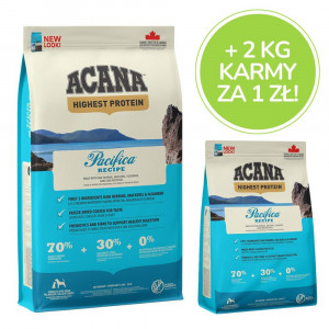 ACANA Highest Protein Pacifica Dog - sucha karma dla psa - 11,4 kg + 2 kg za 1 zł!