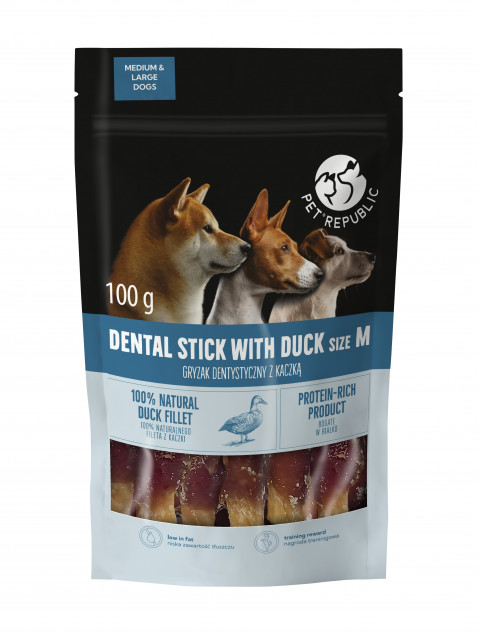 PR snacks dog _ Dental stick with duck size M 100g.jpg