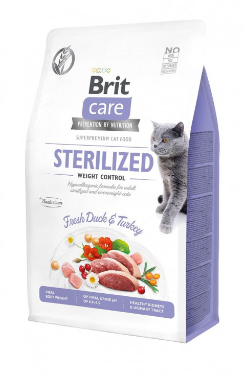 BRIT Care Grain-Free Sterilized Weight Control - sucha karma dla kota - 7 kg