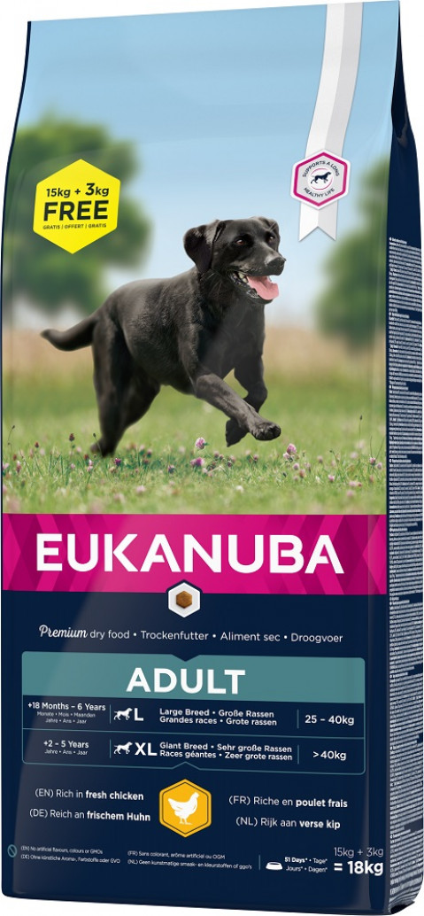 EUKANUBA Active Adult Large Breed - sucha karma dla psów dorosłych dużych ras z kurczakiem - 18kg