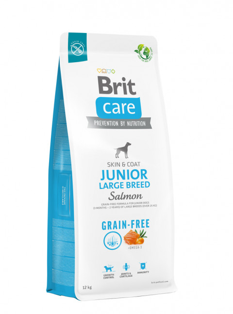 Brit Care Grain-Free Junior Large Breed Salmon – sucha karma dla psa - 12 kg