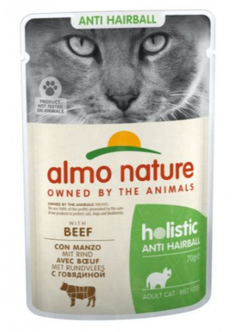 ALMO NATURE Functional Hairball z wołowiną - mokra karma dla kotów- 70 g