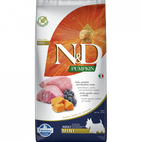 Farmina N&D Pumpkin sucha karma dla psów dorosłych ras małych z jagnięciną 7kg