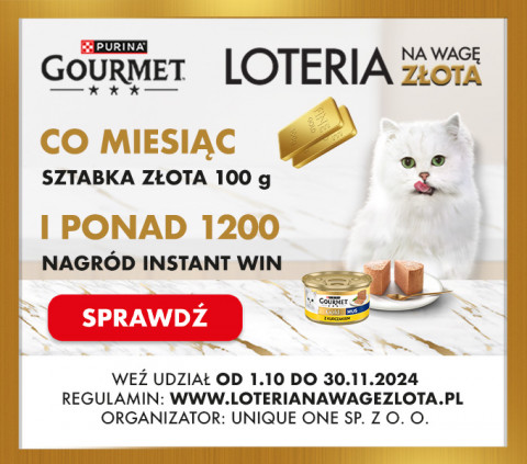 Kup jednorazowo produkty za min. 10 zł i weź udział w loterii na wagę złota