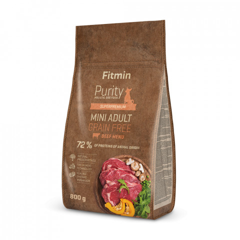 FITMIN Purity Grain Free Adult Mini Beef - sucha karma dla psa - 800g