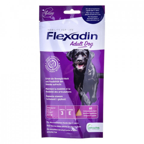 VETOQUINOL Flexadin Adult Kąski dla psa - suplement dla psa - 60 szt.