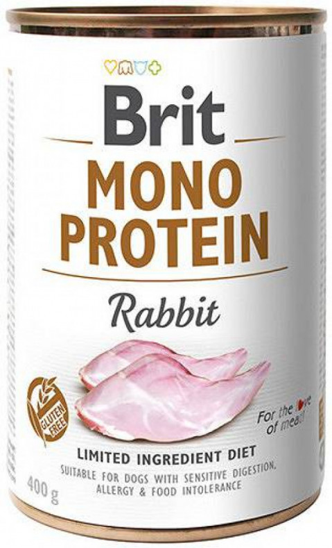 BRIT Mono Protein Rabbit - mokra karma z królikiem dla psa - 400 g