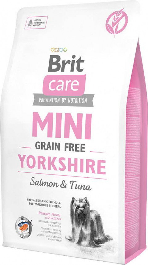 Brit Care Adult Mini Grain Free Yorkshire - sucha karma z łosiem i tuńczykiem dla psa - 2 kg