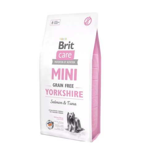 Brit Care Adult Mini GF Salmon & Tuna - Yorkshire - sucha karma z łososiem i tuńczykiem dla psów dorosłych ras miniaturowych - 7 kg