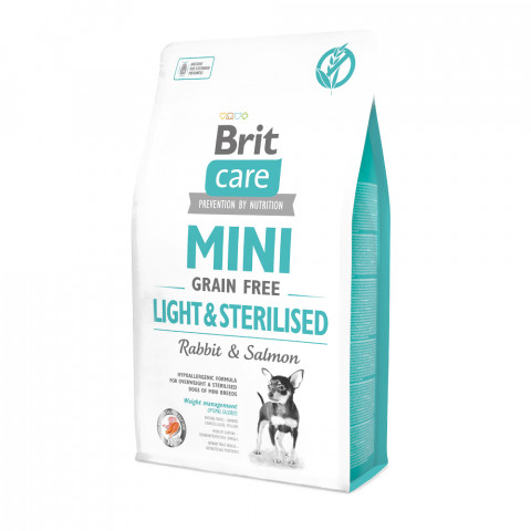 Brit Care Mini Grain Free Light Sterilised - sucha karma dla psów dorosłych małych ras z nadwagą i po sterylizacji - 2 kg