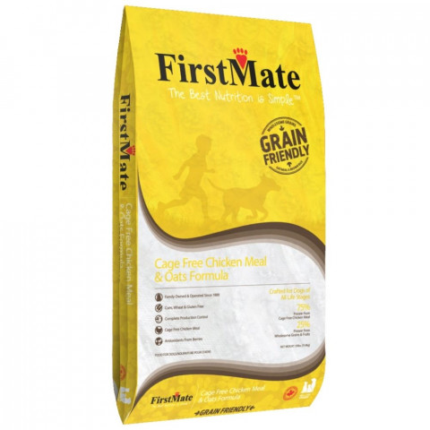 FirstMate Grain-Friendly Cage Free Chicken Meal & Oats Formula - sucha karma dla psa - 11,4 kg