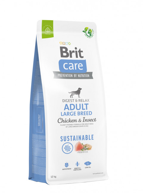 BRIT Care Sustainable Adult Large Breed Chicken & Insect – sucha karma dla psa - 12 kg