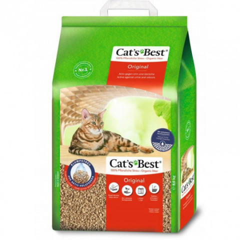 JRS Cat's Best Original - drewniany żwirek zbrylający dla kota - 5 l /­ 2,1 kg