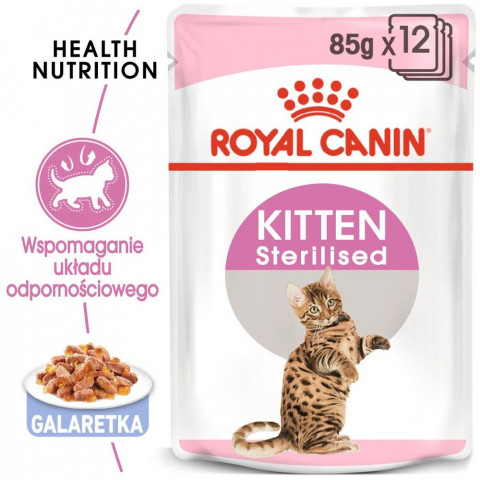 ROYAL CANIN FHN Kitten Sterilised w galaretce - mokra karma dla kociąt - 12x85g