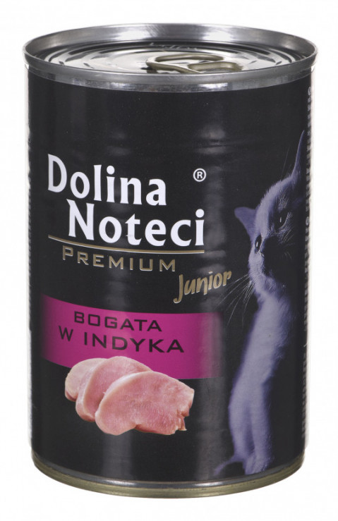 DOLINA NOTECI Premium Junior bogata w indyka - mokra karma dla kota - 400 g