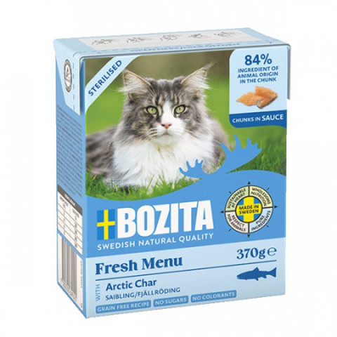 BOZITA Fresh Menu Sterilised Pstrąg górski - mokra karma dla kota - 370g