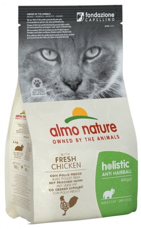 ALMO NATURE Holistic Anti-Hairball z kurczakiem - sucha karma dla kota - 400 g