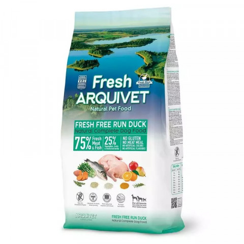 ARQUIVET Fresh Kaczka z rybą oceaniczną - półwilgotna karma dla psa - 10 kg