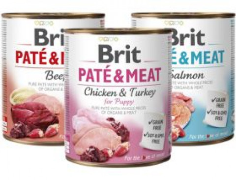Brit Paté & Meat - linia wyśmienitych mokrych karm z wysoką zawartością mięsa i podrobów.