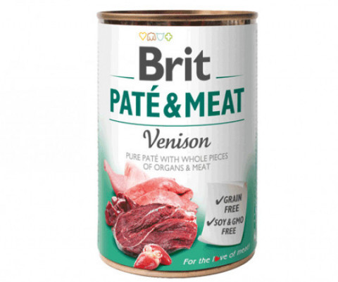 BRIT Paté & Meat z dziczyzną - mokra karma dla psa - 400g