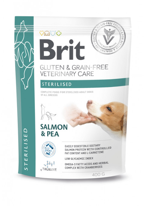 BRIT Grain Free Vet Care Dog Sterilised - sucha karma dla psa - 400 g