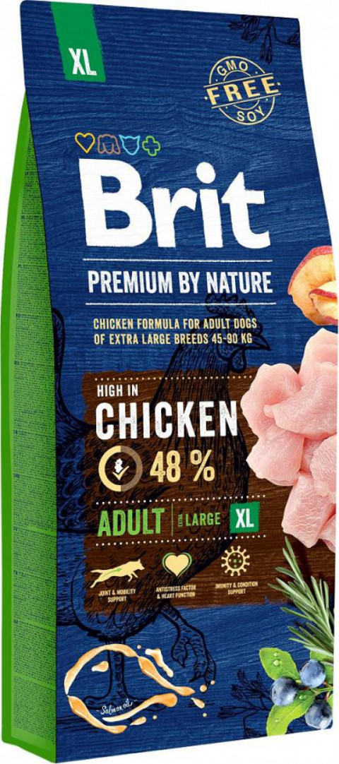 BRIT PREMIUM BY NATURE Adult XL- sucha karma dla szczeniąt ras dużych - 15 kg