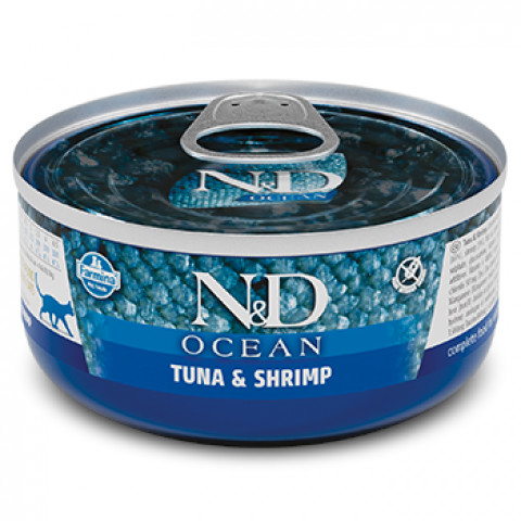 FARMINA N&D Ocean Tuna & Shrimp Adult - mokra karma dla kota - 70 g