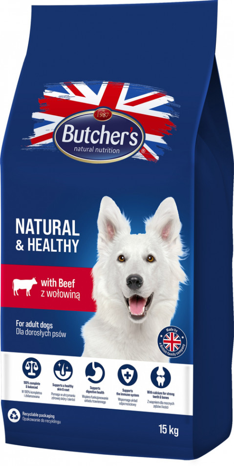 BUTCHER'S sucha karma dla psa z wołowiną 15kg